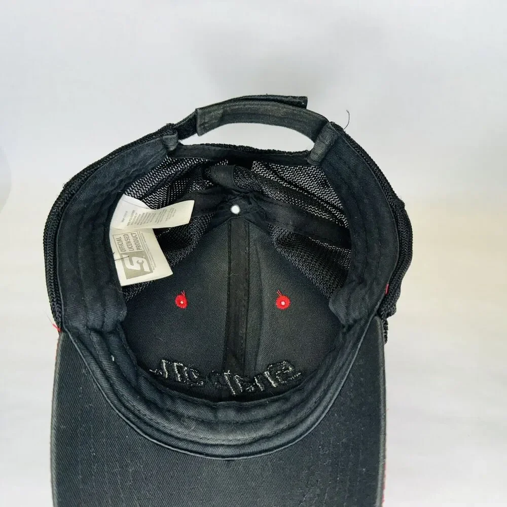 Snap-On Tools‎ Adjustable Strap Back Red Black Mesh Overlay Cap Hat